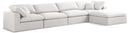 Serene Cream Linen Fabric Deluxe Cloud Modular Sectional