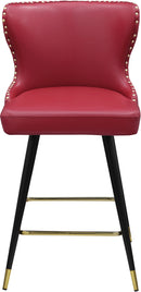 Hendrix Red Faux Leather Counter/Bar Stool