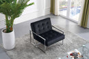 Alexis Black Velvet Accent Chair