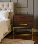 Maxine Cherry / Gold Night Stand