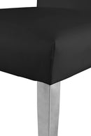Porsha Black Faux Leather Dining Chair