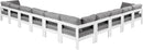 Nizuc Grey Waterproof Fabric Outdoor Patio Modular Sectional