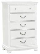 Lucida 5 Drawer Chest in White 2039W-9