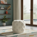 Harper Cream Velvet Ottoman/Stool