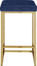Nicola Navy Velvet Stool
