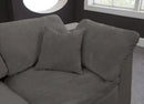Cozy Grey Velvet Cloud Modular Sofa
