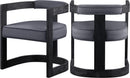 Regency Grey Velvet Dining Chair
