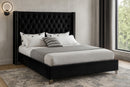 Aiden Black Velvet King Bed