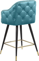 Barbosa Blue Faux Leather Counter/Bar Stool