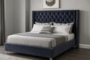Aiden Grey Velvet King Bed