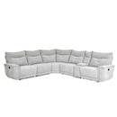 Tesoro 6pc Sectional Living Room Set in Mist Gray