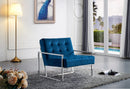 Alexis Navy Velvet Accent Chair