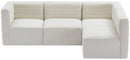 Quincy Cream Velvet Modular Sectional