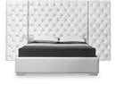 Grande White Velvet Queen Bed (3 Boxes)
