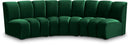 Infinity Green Velvet 3pc. Modular Sectional