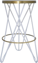 Mercury White / Gold Counter Stool