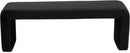 Minimalist Black Velvet Bench
