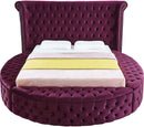 Luxus Purple Velvet Full Bed