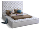 Bliss White Velvet Full Bed (3 Boxes)