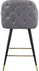 Barbosa Grey Faux Leather Counter/Bar Stool