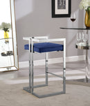 Ezra Navy Velvet Stool