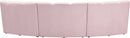 Infinity Pink Velvet 3pc. Modular Sectional
