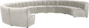Limitless Cream Velvet 11pc. Modular Sectional