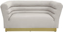 Bellini Cream Velvet Loveseat