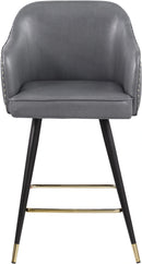 Barbosa Grey Faux Leather Counter/Bar Stool