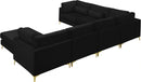 Julia Black Velvet Modular Sectional (7 Boxes)