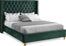 Barolo Green Velvet Full Bed