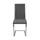 Yannis Side Chair in Chrome Metal  (Set of 2)