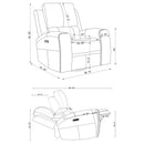 Brickston Triple Power Reclining Sofa Set