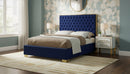 Lana Navy Velvet Full Bed