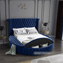 Luxus Navy Velvet Full Bed (3 Boxes)