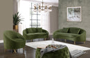 Serpentine Olive Velvet Chair