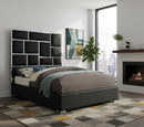 Milan Black Faux Leather King Bed