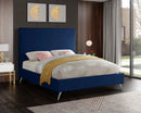 Jasmine Navy Velvet Full Bed