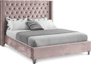 Aiden Pink Velvet Full Bed