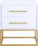 Maxine White / Gold Night Stand