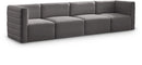 Quincy Grey Velvet Modular Sofa