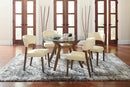 Paxton Mid-Century Modern Cream Leatherette Dining Chair - Legacy Furniture - NY