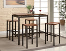 Atlas Birch Veneer and Black Five-Piece Dining Set - Legacy Furniture - NY