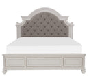 Homelegance Baylesford King Upholstered Panel Bed in Antique White 1624KW-1EK* image