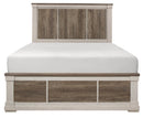 Homelegance Arcadia King Panel Bed in White & Weathered Gray 1677K-1EK* image