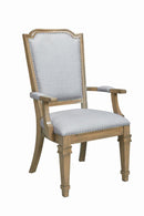 Florence Grey Upholstered Dining Arm Chair - Legacy Furniture - NY