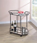 Traditional Black Nickel Serving Cart - Legacy Furniture - NY