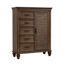 Franco Five-Drawer Chest With Louvered Panel Door - Legacy Furniture - NY