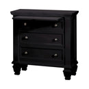 Sandy Beach Black Three-Drawer Nightstand With Tray - Legacy Furniture - NY