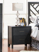 Grove Black Two-Drawer Nightstand - Legacy Furniture - NY